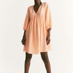 H&M Orange V-neck Dress